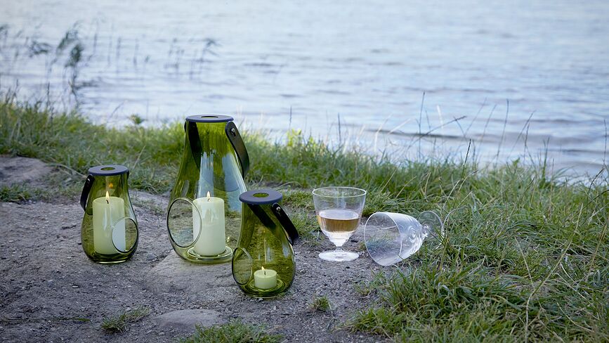 Design With Light Φανάρι, 25 cm, λαδί