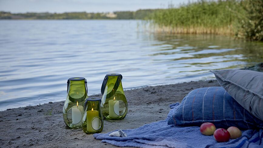 Farol Design With Light, 25 cm, oliva