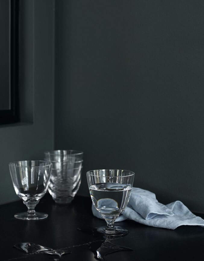 Flow Verre à Eau, bleu foncé