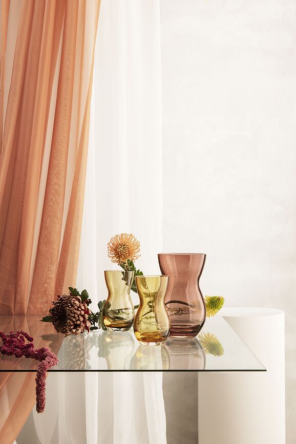 Jarrón Calabas, 21 cm, burdeos