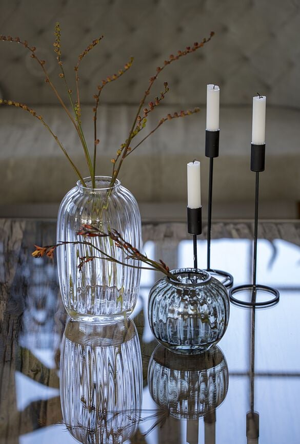 Jarrón ahumado Primula, bajo