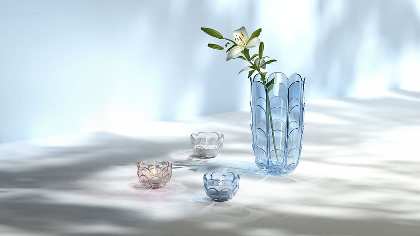 Lily Svijećnjak za lučice 7 cm ružičasti