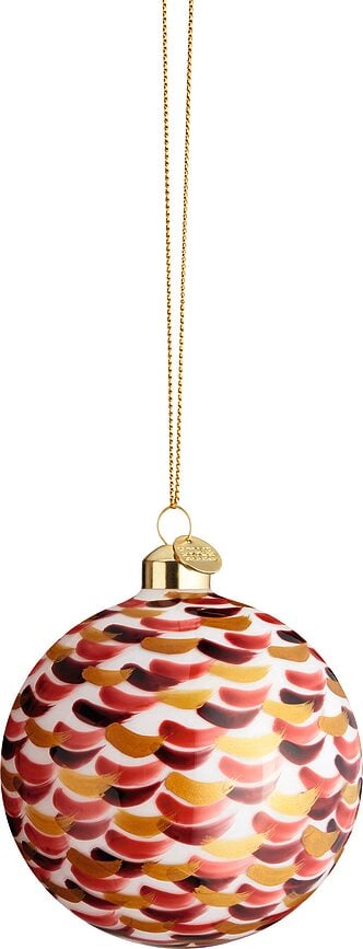 Pallina di Natale Souvenir a scaglie 8 cm rossa