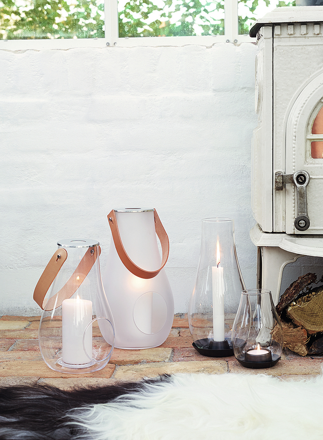 Portavelas Design with Light, transparente, 24,8 cm