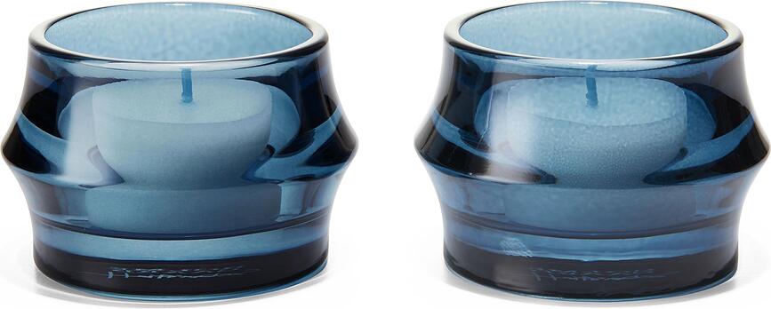 Portavelas para velas de té ARC, azules, Pack de 2 unidades