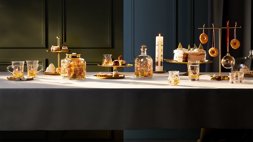 Portavelas para velas de té Holmegaard Christmas 2023, Set de 2 unidades