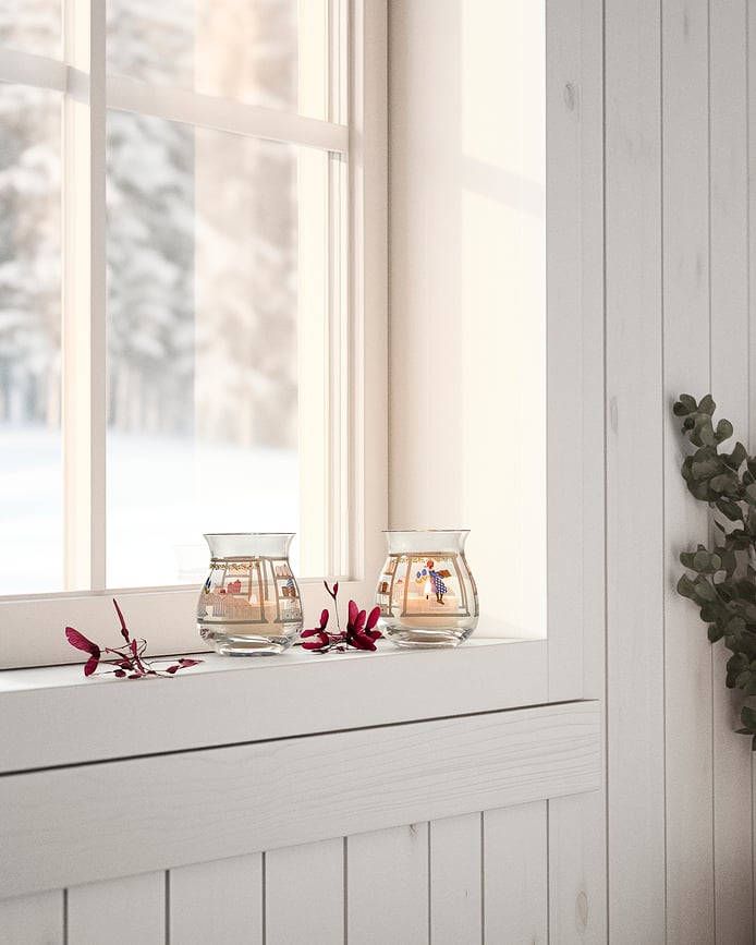 Portavelas para velas de té Holmegaard Christmas 2024, 2 unidades