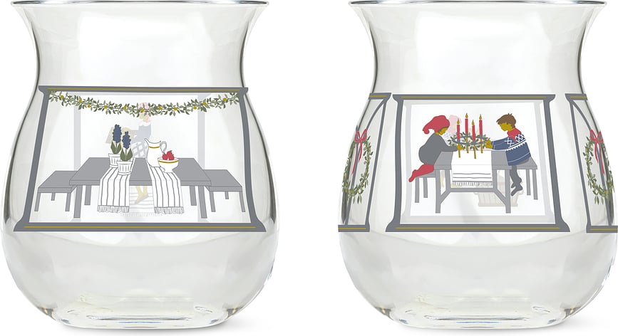 Portavelas para velas de té Holmegaard Christmas 2024, 2 unidades