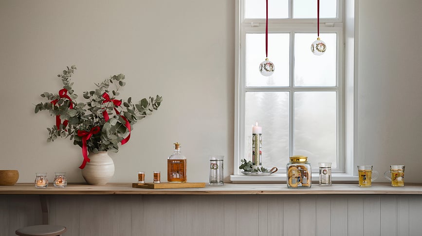 Portavelas para velas de té Holmegaard Christmas 2024, 2 unidades