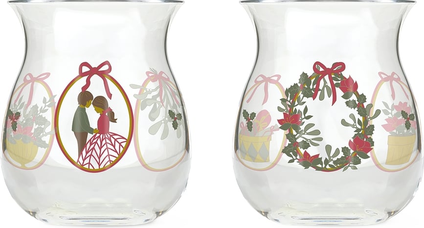 Portavelas para velas de té Holmegaard Christmas 2025, 2 unidades