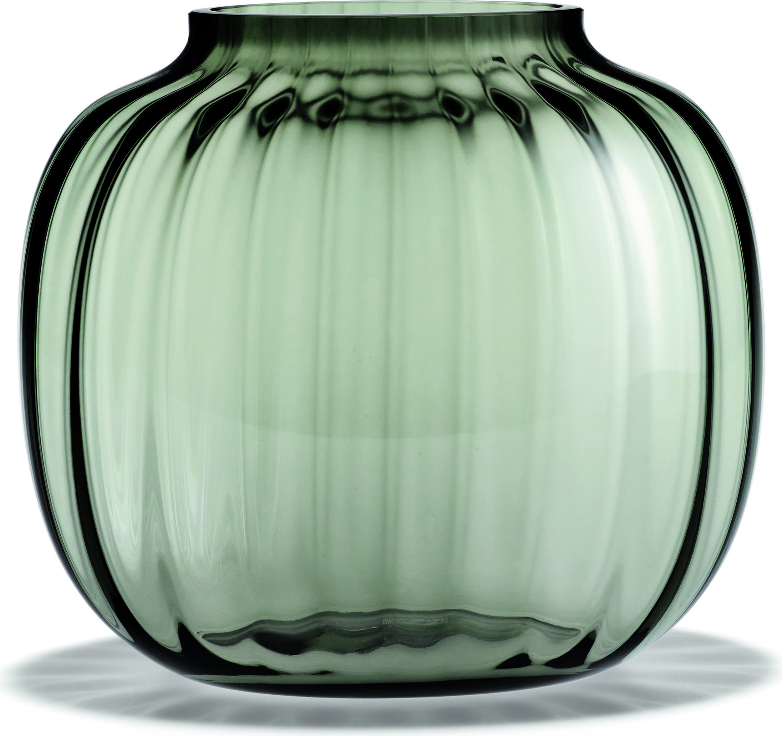 Primula Vase 17,5 cm niedrig Rauchglas