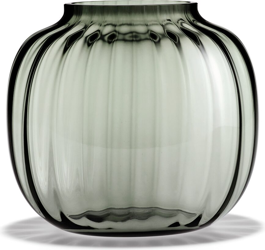 Primula Vase 17,5 cm niedrig Rauchglas