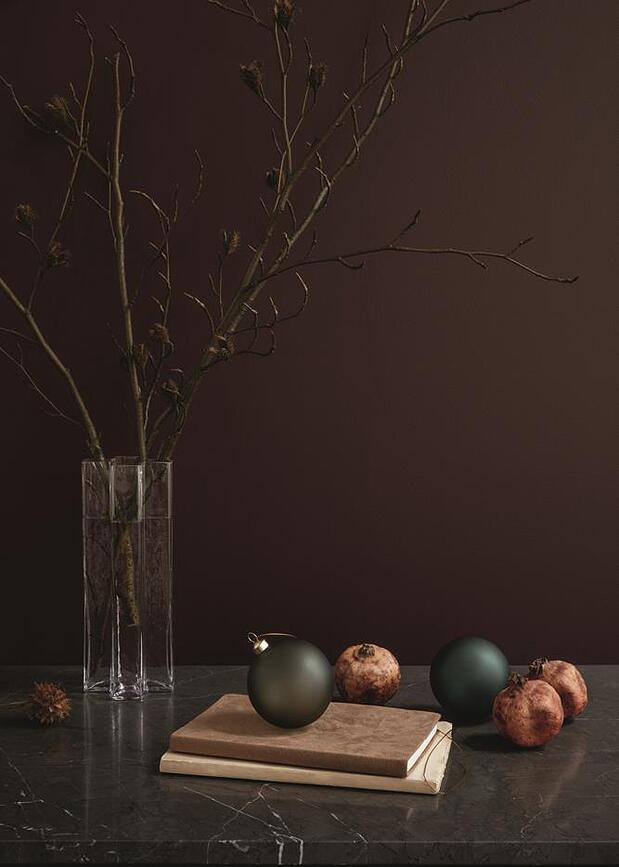 Souvenir Χριστουγεννιάτικη Μπάλα, κόκκινη, με σχέδιο λέπια, 8 cm