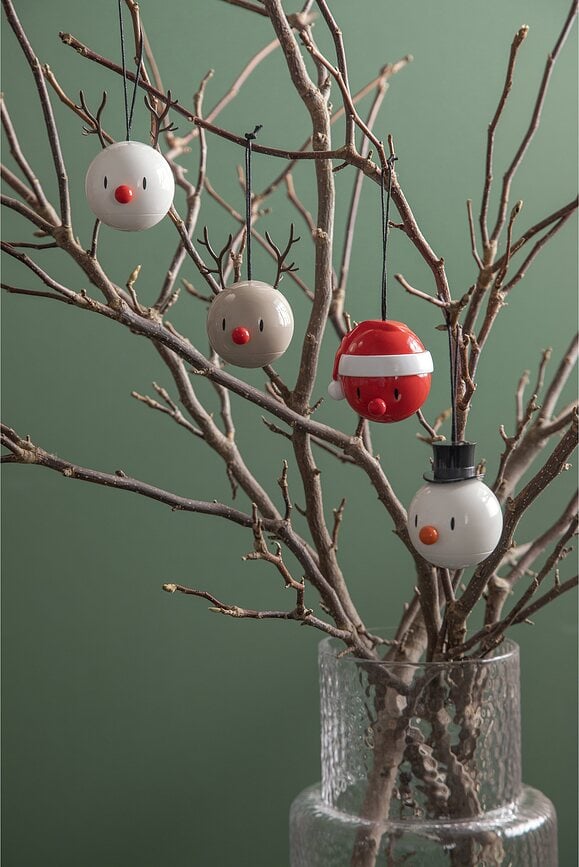 Adornos Navideños Hoptimist Xmass, diseño de muñecos de nieve, 2 unidades