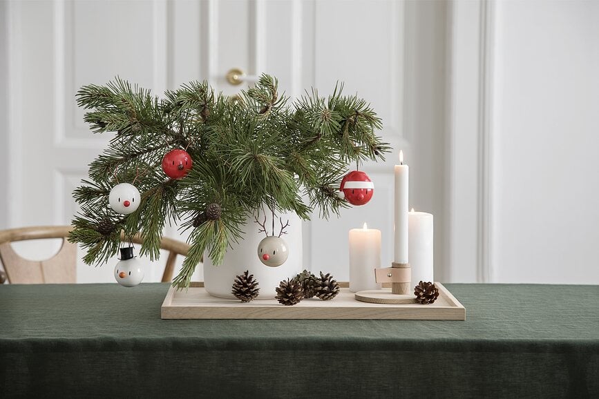 Adornos Navideños Hoptimist Xmass, diseño de muñecos de nieve, 2 unidades