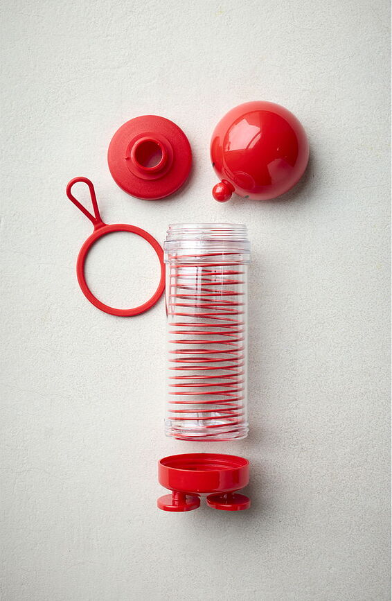 Botella para bebidas Bumble 400 ml, roja