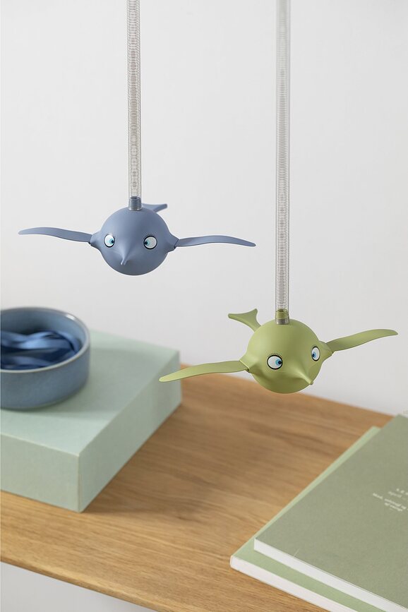 Decoración colgante Soft Birdie, M, oliva