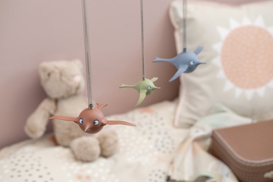 Decoración Colgante Soft Birdie S, celeste