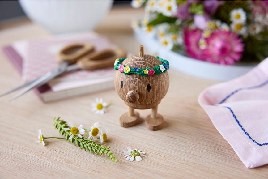 Figur Flower Bumble S, naturlig ek