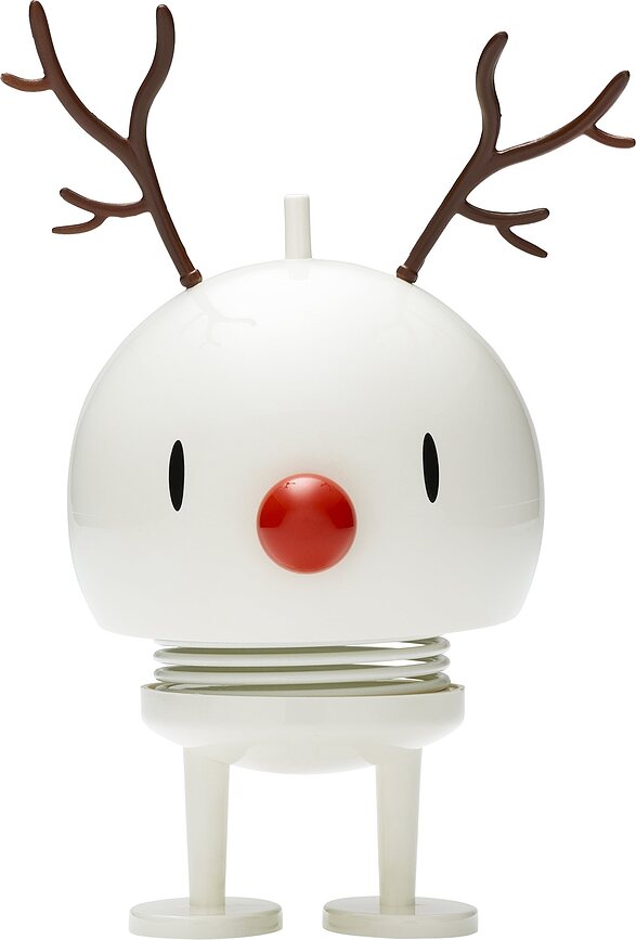 Figura de Reno Xmass Bumble, mediana, blanca