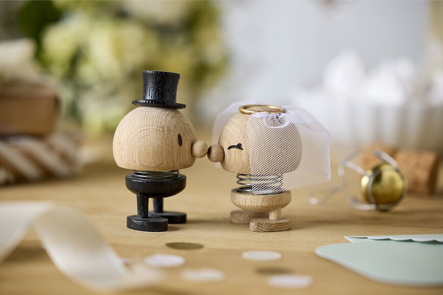 Figura de Novio para Boda, de madera de roble, pequeña