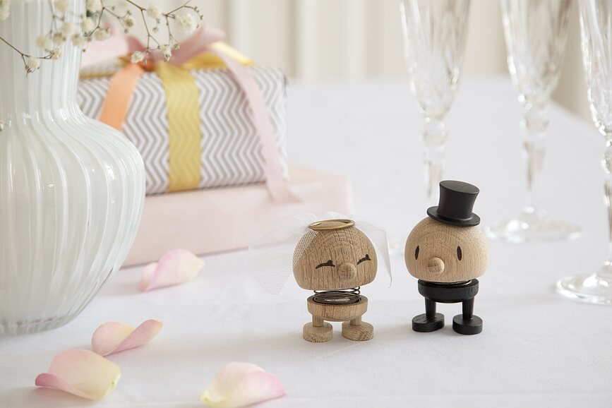 Figura de Novio para Boda, de madera de roble, pequeña