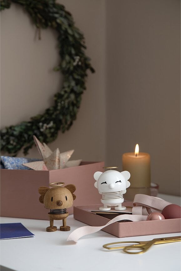 Figura de ángel Xmass Bumble, talla S, blanca