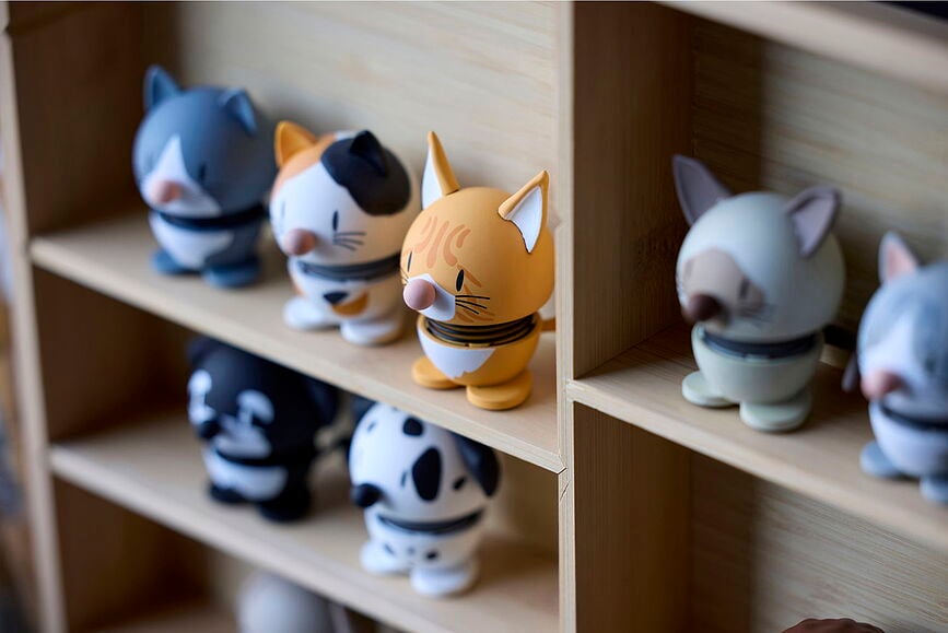 Figura Hoptimist Cat Breed atigrado XS, naranja