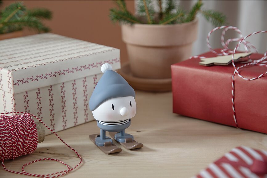 Figura de Gnomo suave Xmass Soft, tamaño S, celeste