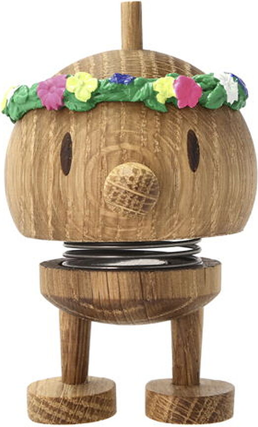 Figurica Flower Bumble S, naravni hrast