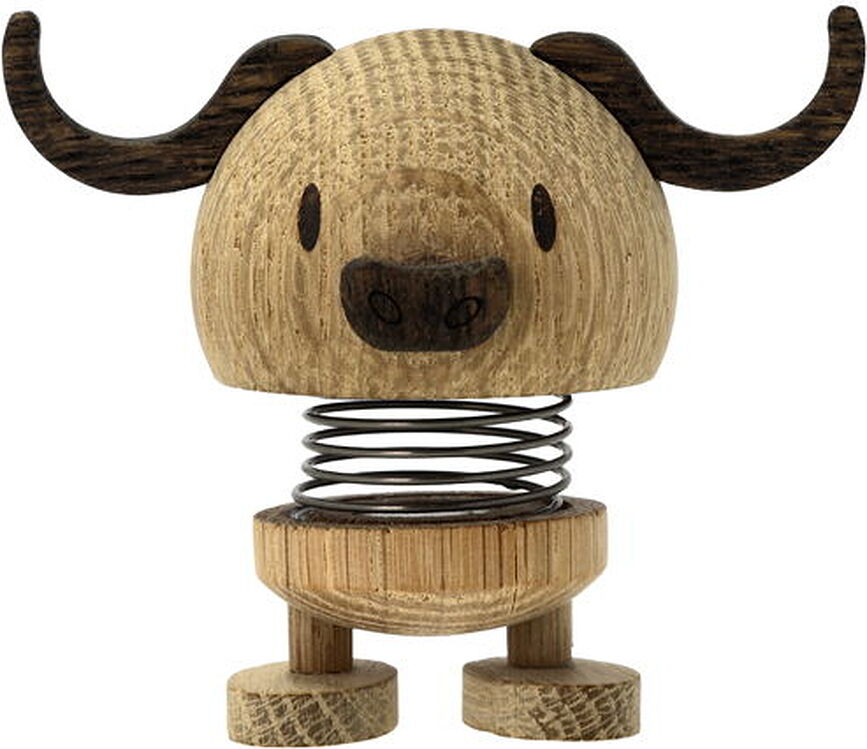 Figurine Hoptimist Animal buffle, chêne