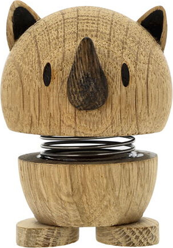 Figurine Hoptimist Animal rhinocéros, chêne