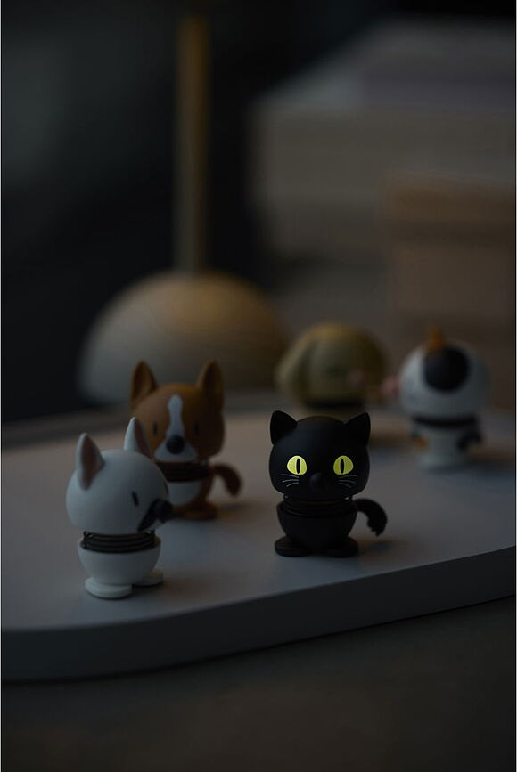 Figurine Hoptimist Cat Breed tigrée XS orange