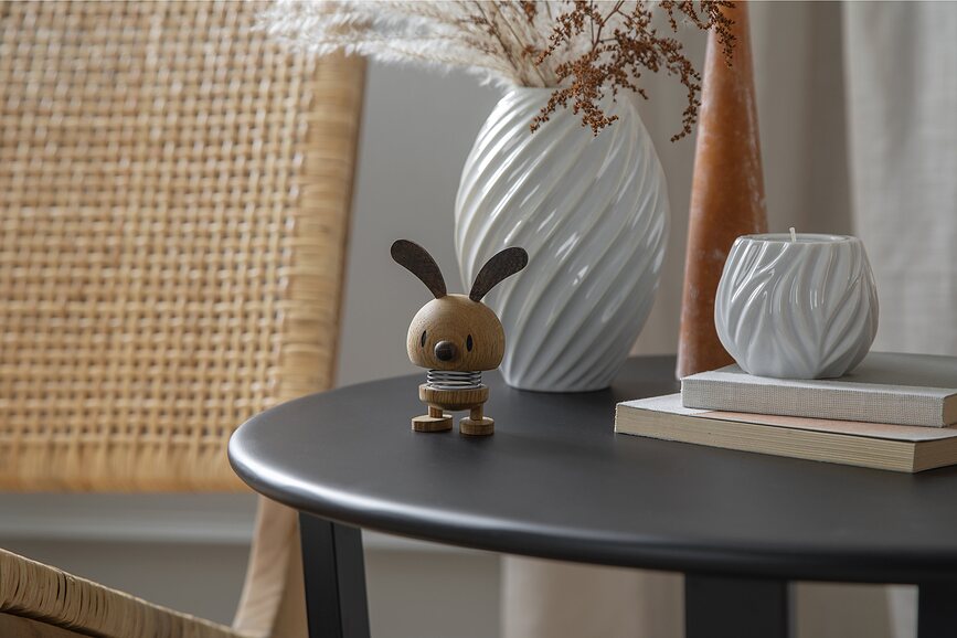 Hoptimist Animal Figurine chat, en chêne