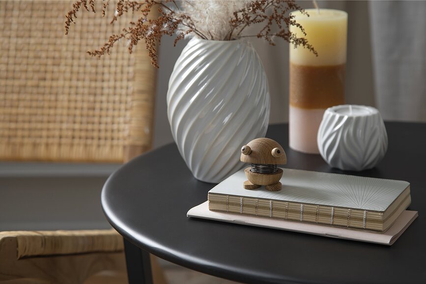 Hoptimist Animal Figurine grenouille, en chêne