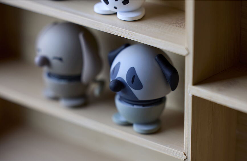 Hoptimist Φιγούρα Mops XS, γκρι