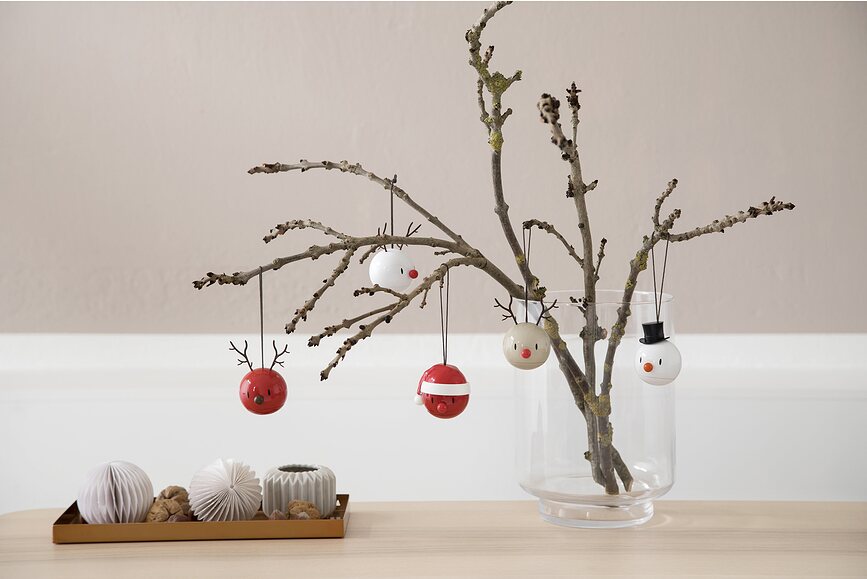 Hoptimist Xmass Okraski, snežaki, 2 kosa