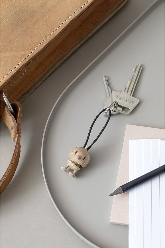 Llavero Hoptimist Bumble, de madera de roble
