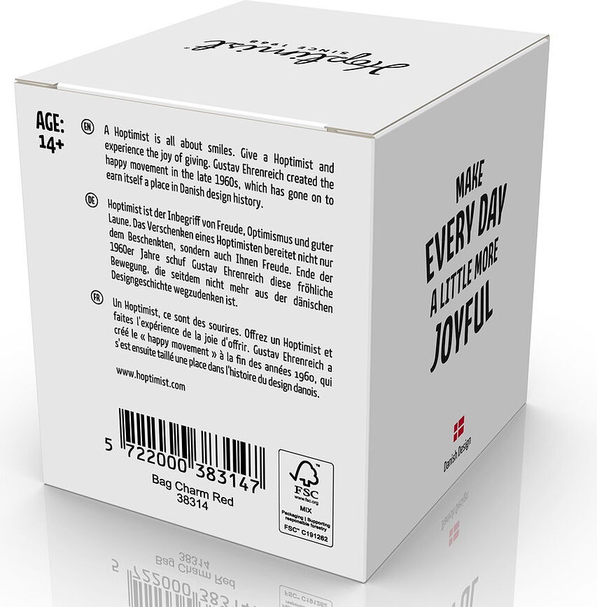 Llavero para bolso Hoptimist XS rojo