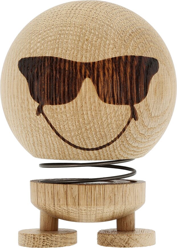 Smiley Cool Figurine, Taille M, chêne
