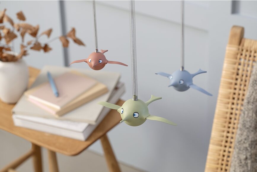 Soft Birdie S Suspension décorative, bleue