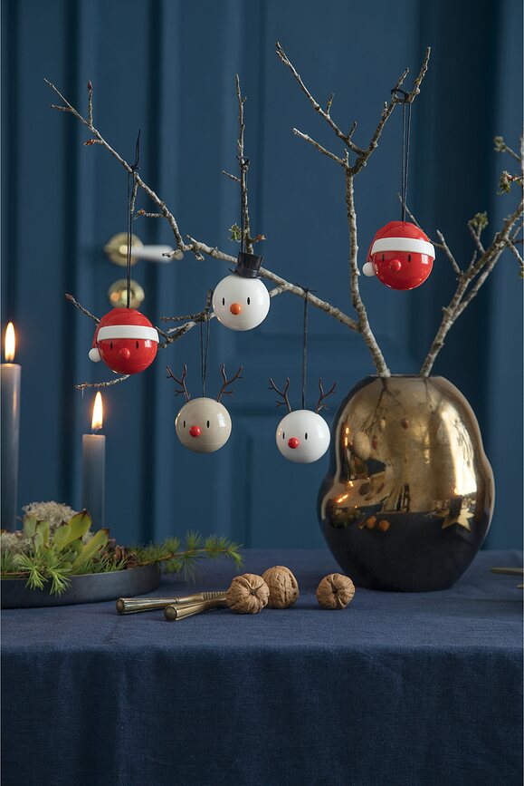 Xmass Bumble Kuglice s motivom soba bijele 2 kom.