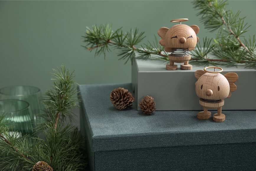 Xmass Bumble Figurica, angel S, hrast