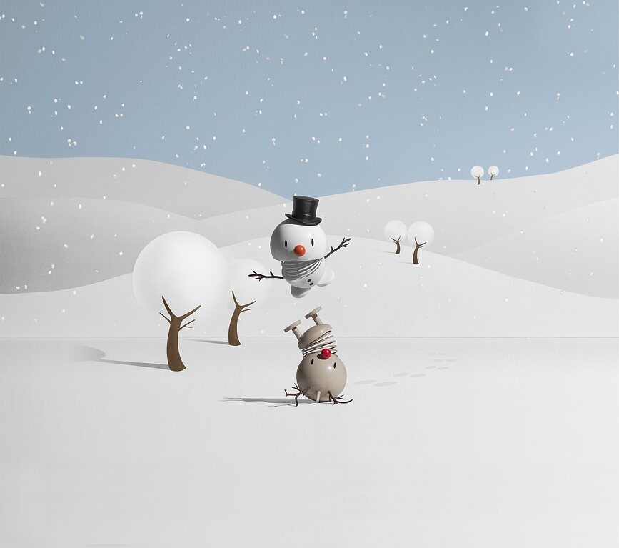 Xmass Figurine Bonhomme de neige, taille S