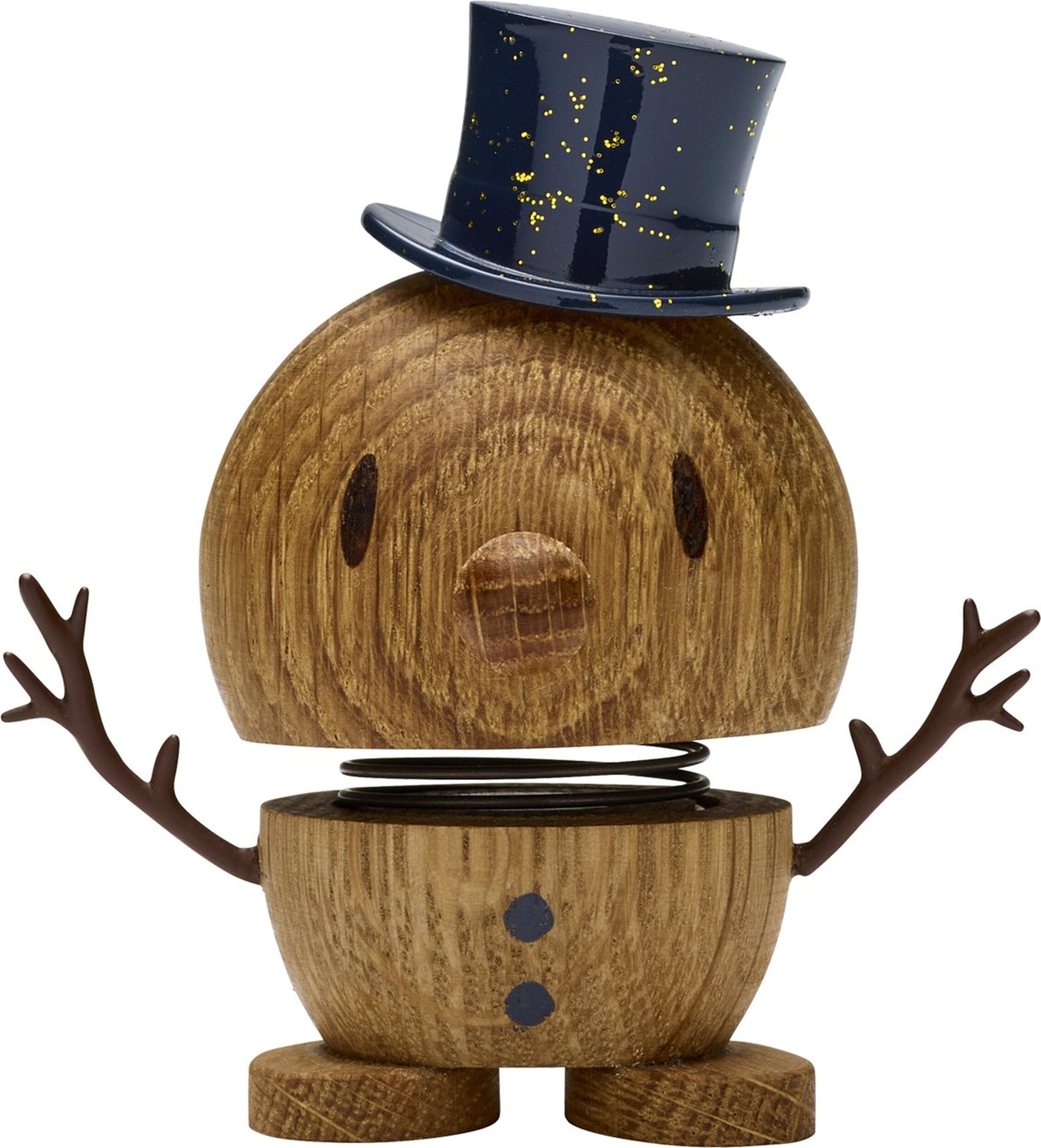 HOPTIMIST Weihnachtsfigur "Bumble Schneemann" Holzart: Eiche (USA)