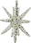 Accesorii decorative pentru brad Spike 7,5 cm argintii 4 buc.