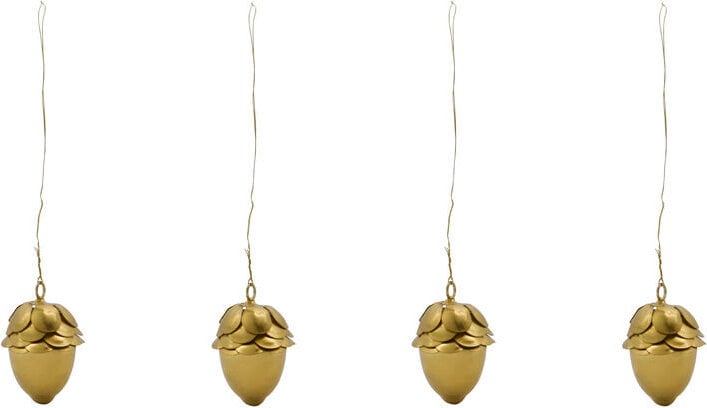 Acorn Christbaumschmuck 3,6 cm, gold, 4 St.
