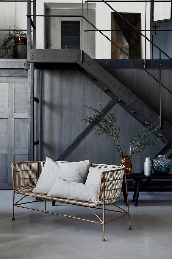 Adah Housse de Coussin, 60 x 60 cm, naturelle