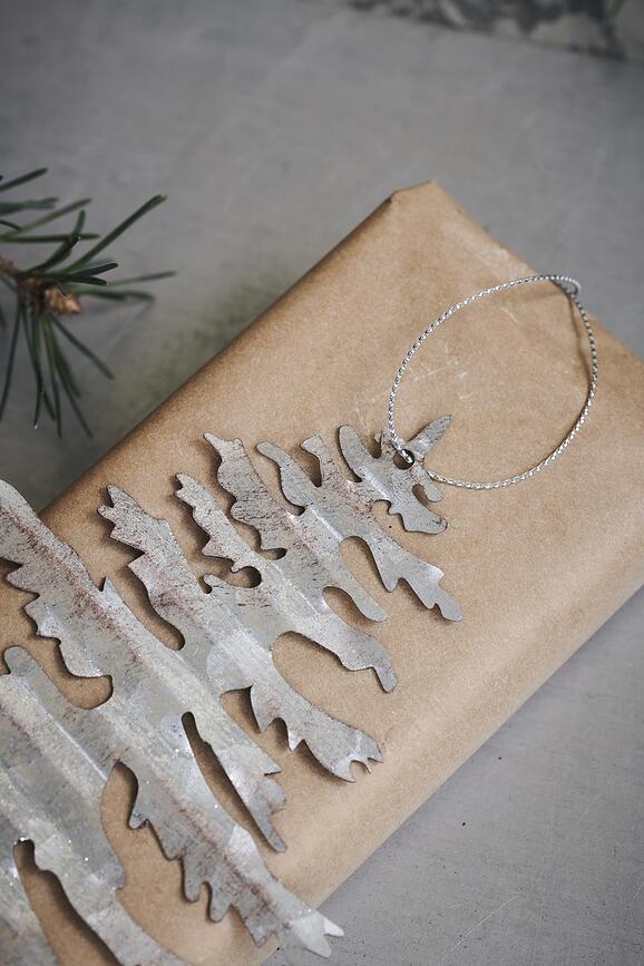 Adorno Navideño Copo de Nieve Tin, plateado