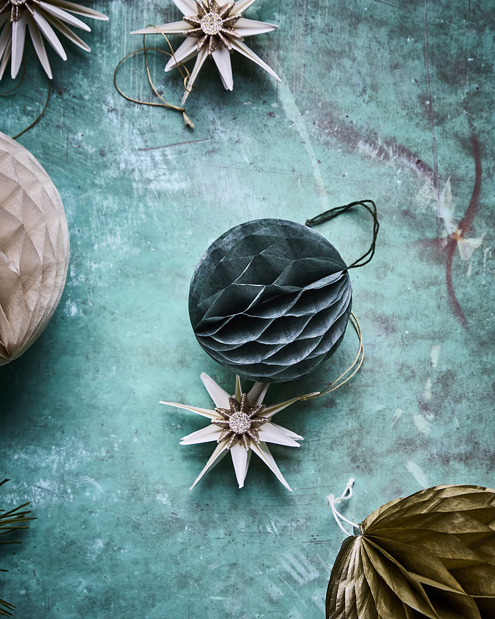 Bolas de Navidad HDOrb, pequeñas, verde oscuro, 3 unidades